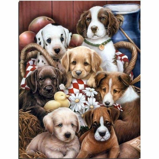 Dog Diy Paint By Numbers Kits VM94020 - NEEDLEWORK KITS