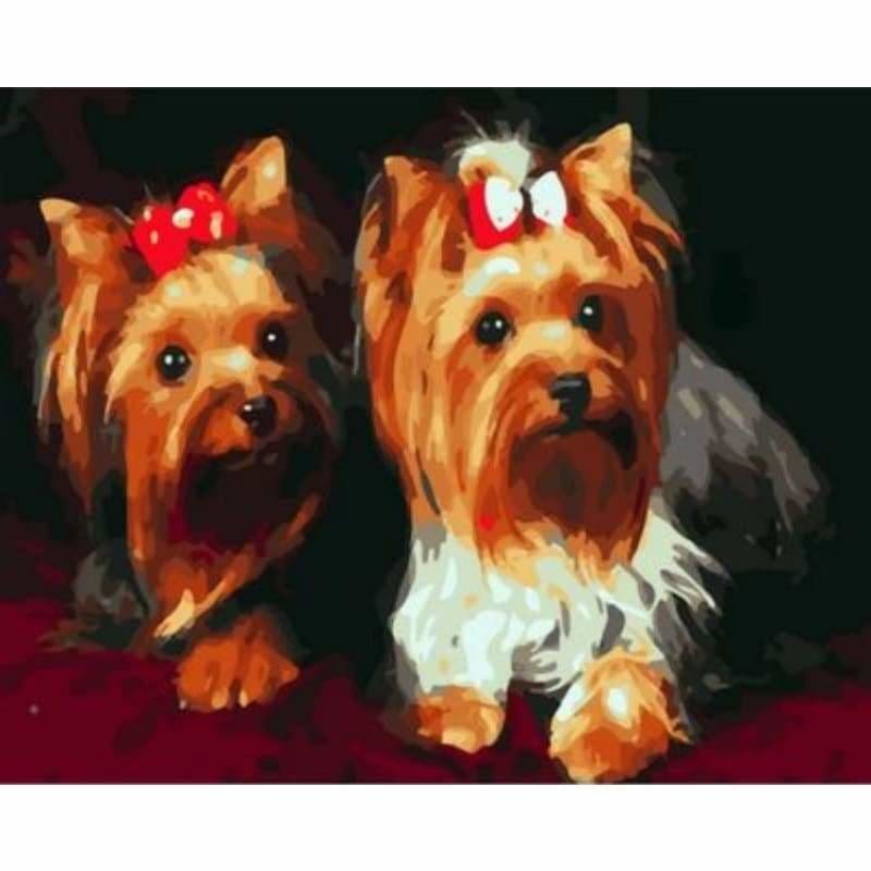 Dog Diy Paint By Numbers Kits ZXQ1792 - NEEDLEWORK KITS