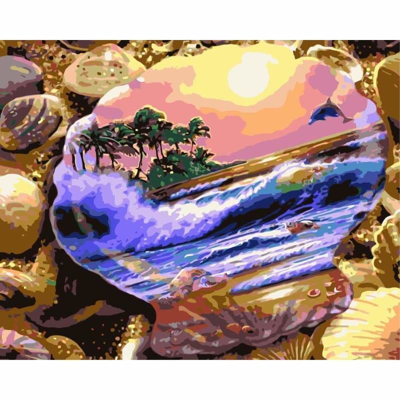 Dolphin Diy Paint By Numbers Kits WM-1554 - NEEDLEWORK KITS