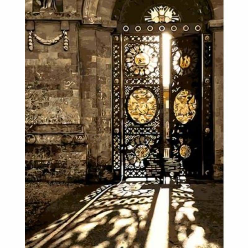 Door Diy Paint By Numbers Kits ZXQ443-16 - NEEDLEWORK KITS