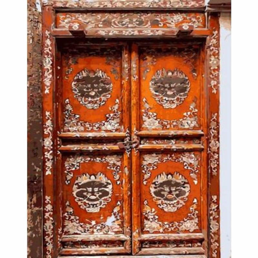 Door Diy Paint By Numbers Kits ZXQ448-20 - NEEDLEWORK KITS