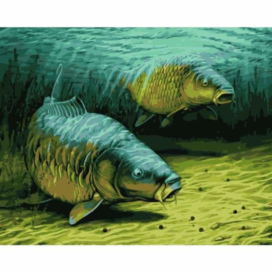 Fish Diy Paint By Numbers Kits WM862 - NEEDLEWORK KITS