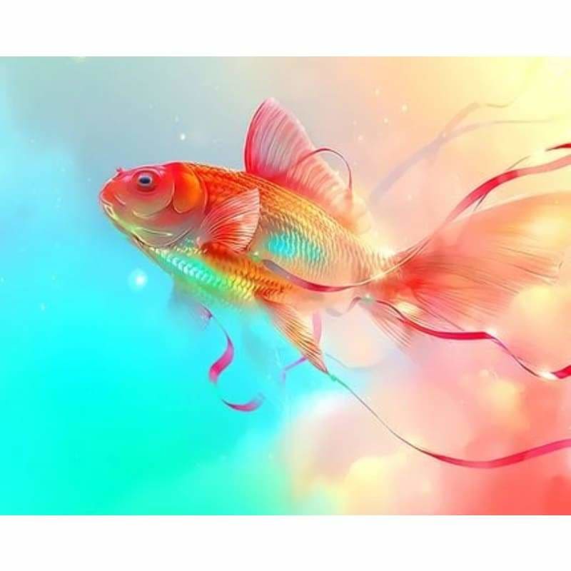 Fish Diy Paint By Numbers Kits ZXQ3207 - NEEDLEWORK KITS