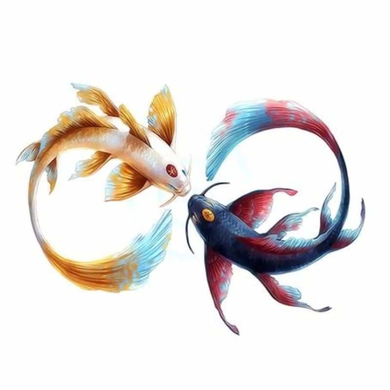 Fish Diy Paint By Numbers Kits ZXQ3614 - NEEDLEWORK KITS