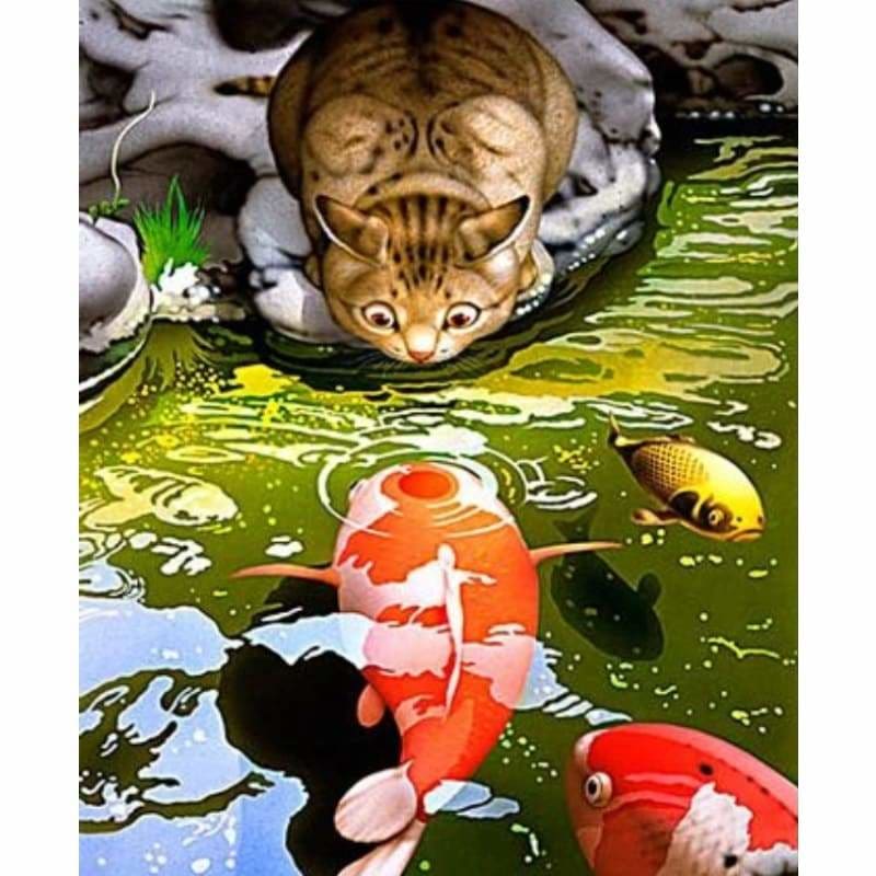 Fish Diy Paint By Numbers Kits ZXQ3731 - NEEDLEWORK KITS