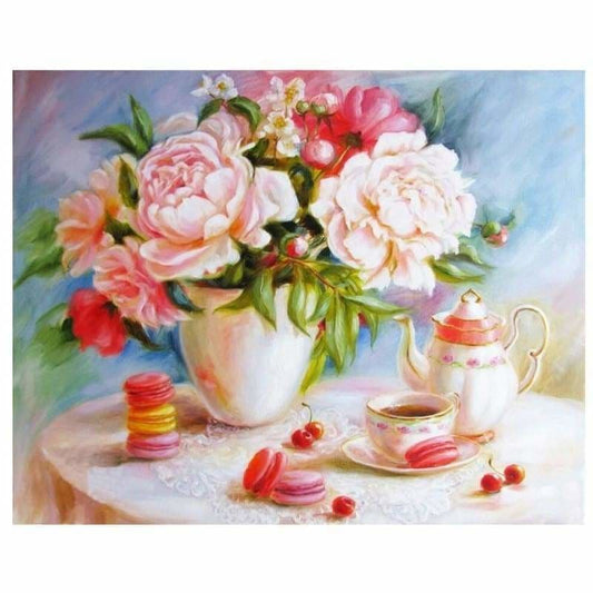 Flower Diy Paint By Numbers Kits PBN90060 - NEEDLEWORK KITS