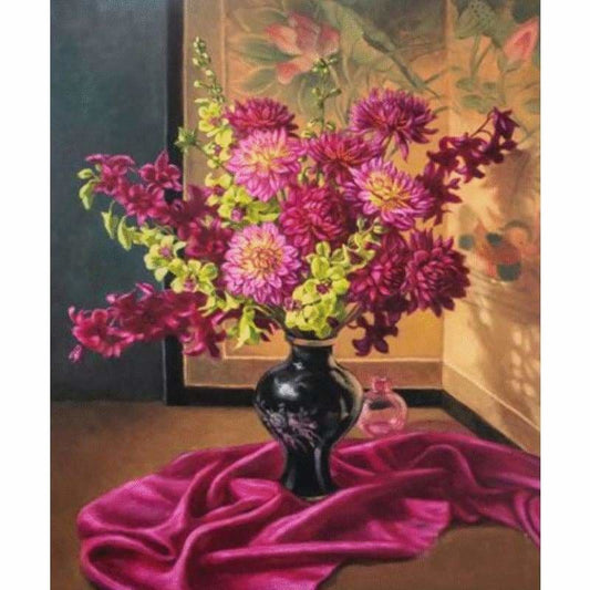 Flower Diy Paint By Numbers Kits ZXQ3411 - NEEDLEWORK KITS