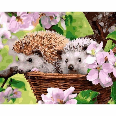 Hedgehog Diy Paint By Numbers Kits VM30136 - NEEDLEWORK KITS