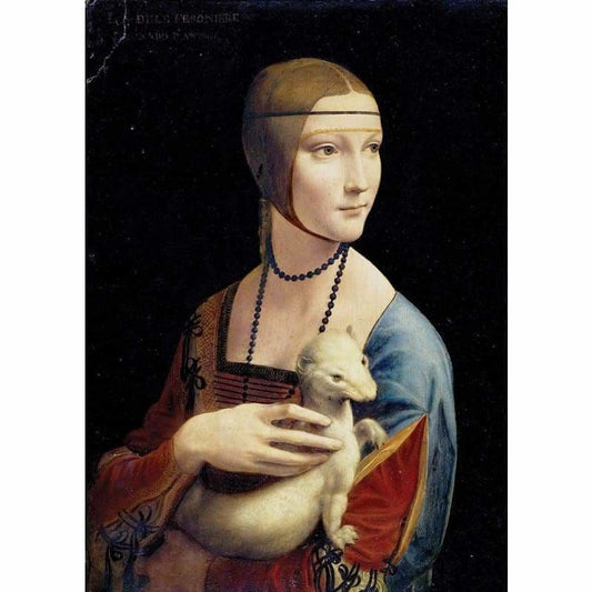 Lady By Leonardo Da Vinci Diy Paint By Numbers Kits PBN57442 - NEEDLEWORK KITS