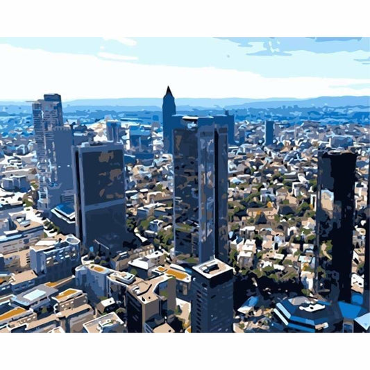 Landscape City Diy Paint By Numbers Kits WM-1499 - NEEDLEWORK KITS