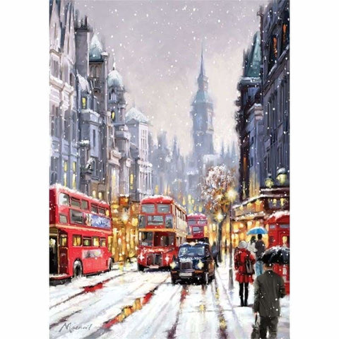 Landscape City Street Diy Paint By Numbers Kits VM91369 - NEEDLEWORK KITS