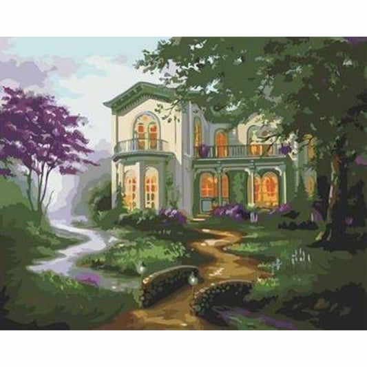 Landscape Cottage Diy Paint By Numbers Kits ZXB283-25 - NEEDLEWORK KITS