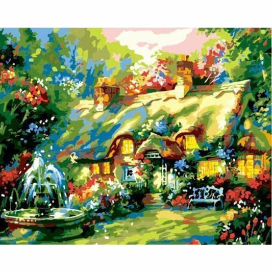Landscape Cottage Diy Paint By Numbers Kits ZXE280 - NEEDLEWORK KITS