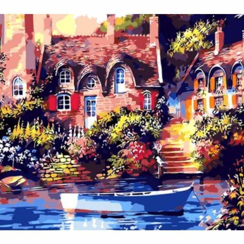 Landscape Cottage Diy Paint By Numbers Kits ZXQ111 - NEEDLEWORK KITS