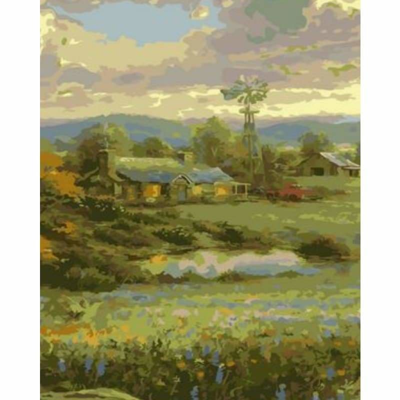 Landscape Cottage Diy Paint By Numbers Kits ZXQ2026-22 - NEEDLEWORK KITS