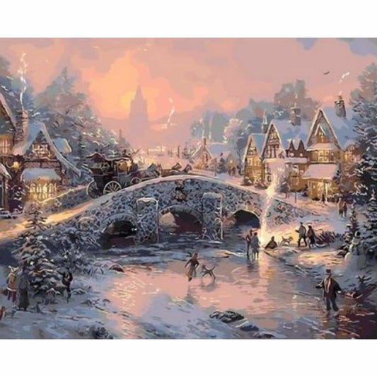 Landscape Cottage Diy Paint By Numbers Kits ZXQ2083-23 - NEEDLEWORK KITS