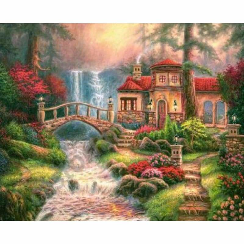 Landscape Cottage Diy Paint By Numbers Kits ZXQ2895-22 - NEEDLEWORK KITS