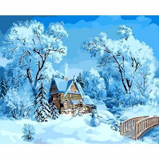 Landscape Cottage Diy Paint By Numbers Kits ZXQ3150 - NEEDLEWORK KITS