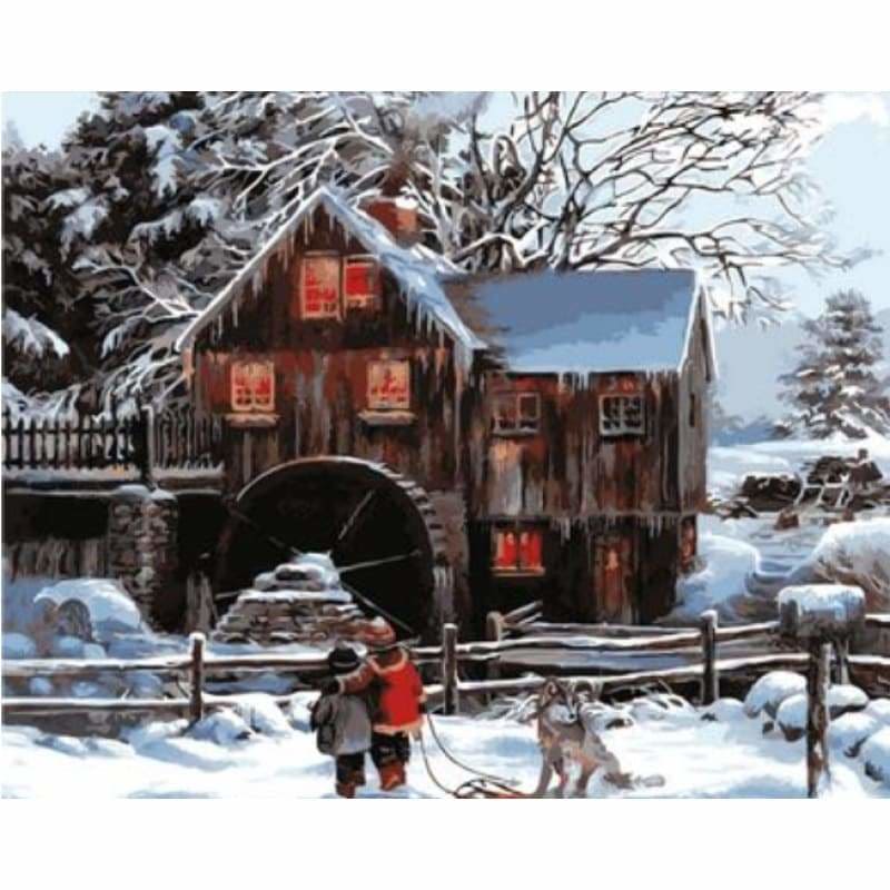 Landscape Cottage Diy Paint By Numbers Kits ZXQ860 - NEEDLEWORK KITS