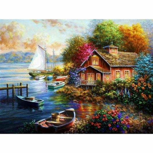 Landscape Diy Paint By Numbers Kits ZX94512 - NEEDLEWORK KITS