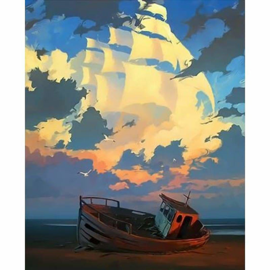 Landscape Diy Paint By Numbers Kits ZXQ4012 - NEEDLEWORK KITS