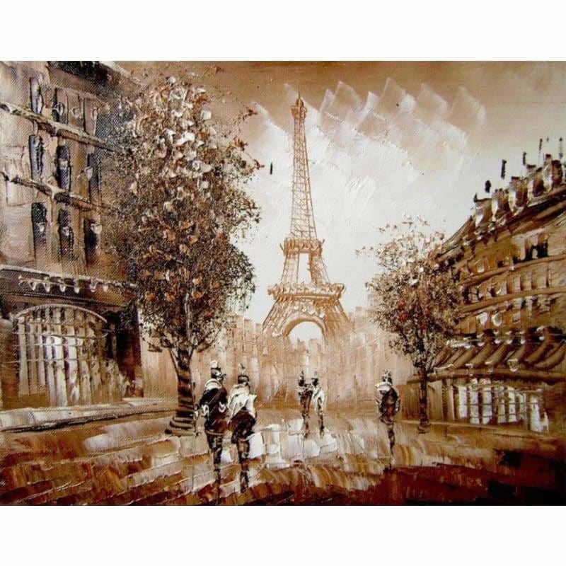 Landscape Eiffel Tower Diy Paint By Numbers Kits PBN90841 - NEEDLEWORK KITS