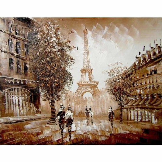Landscape Eiffel Tower Diy Paint By Numbers Kits PBN90841 - NEEDLEWORK KITS