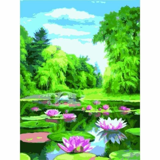 Landscape Forest Diy Paint By Numbers Kits ZXE438-23 - NEEDLEWORK KITS