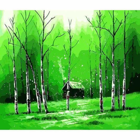 Landscape Forest Diy Paint By Numbers Kits ZXQ068 - NEEDLEWORK KITS