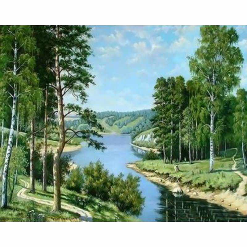 Landscape Forest Diy Paint By Numbers Kits ZXQ2363-23 - NEEDLEWORK KITS