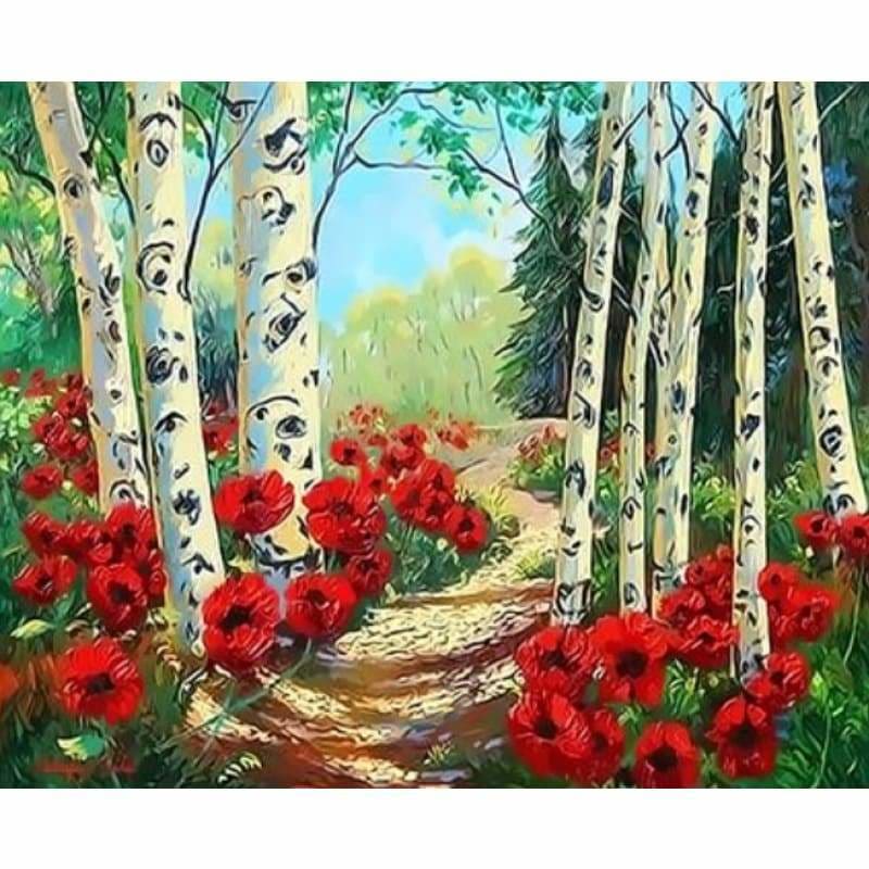 Landscape Forest Diy Paint By Numbers Kits ZXQ3387 - NEEDLEWORK KITS