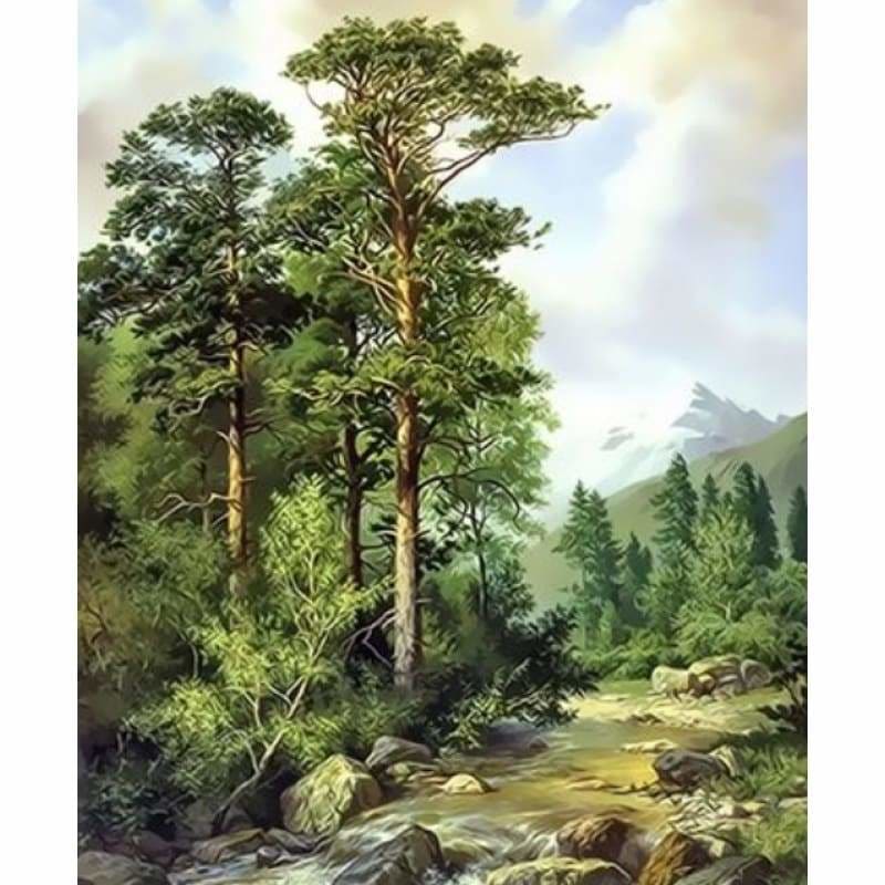 Landscape Forest Diy Paint By Numbers Kits ZXQ3981 - NEEDLEWORK KITS