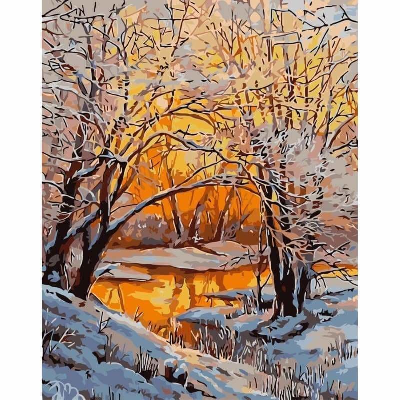 Landscape Forest Diy Paint By Numbers WM-247 - NEEDLEWORK KITS