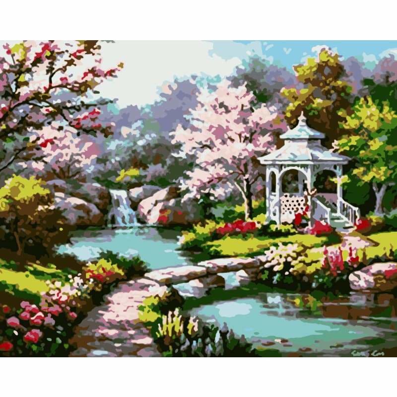 Landscape Garden Diy Paint By Numbers Kits WM-901 - NEEDLEWORK KITS