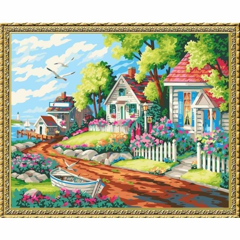 Landscape Garden Diy Paint By Numbers Kits YM-4050-062 - NEEDLEWORK KITS