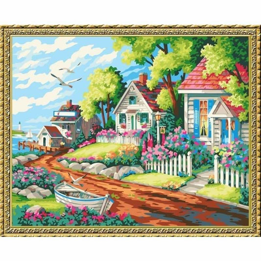 Landscape Garden Diy Paint By Numbers Kits YM-4050-062 - NEEDLEWORK KITS