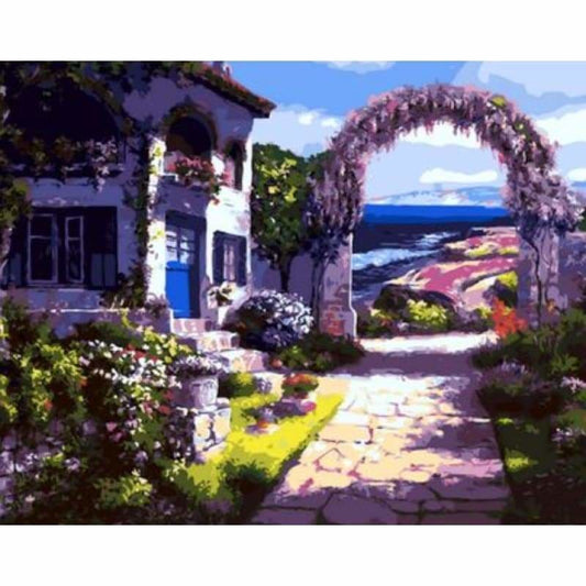 Landscape Garden Diy Paint By Numbers Kits ZXQ916-26 - NEEDLEWORK KITS