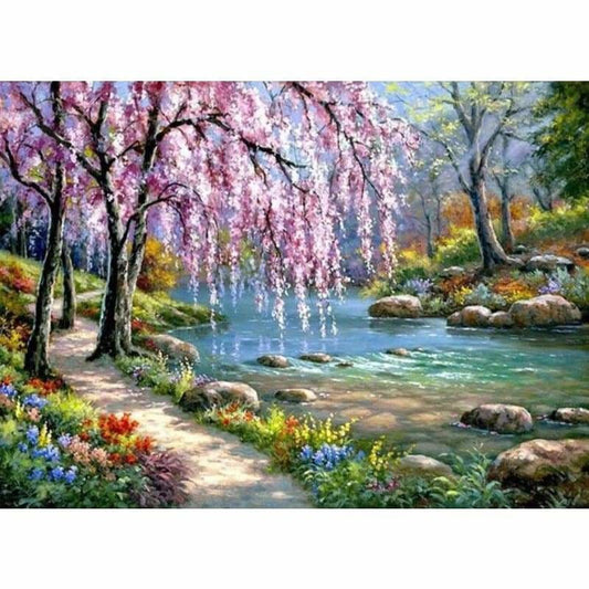 Landscape Nature Lake Diy Paint By Numbers Kits VM91379 - NEEDLEWORK KITS