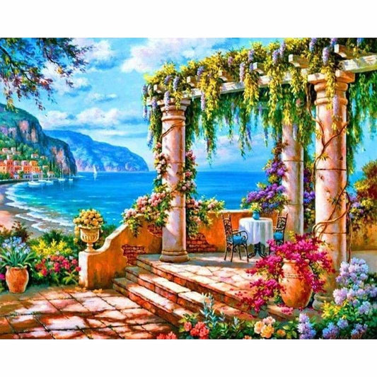 Landscape Seaside Diy Paint By Numbers Kits OA95182 - NEEDLEWORK KITS