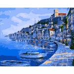 Landscape Seaside Town Diy Paint By Numbers Kits ZXQ2297 VM80050 - NEEDLEWORK KITS