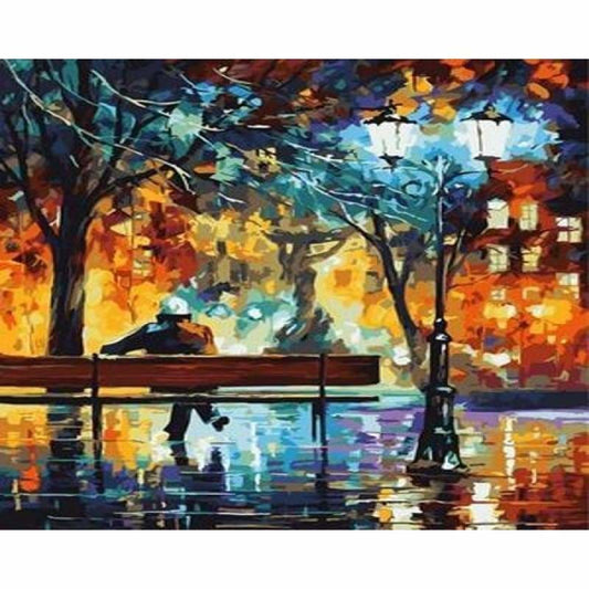 Landscape Street Diy Paint By Numbers Kits ZXB376-25 - NEEDLEWORK KITS