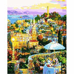 Landscape Town Diy Paint By Numbers Kits ZXB983-20 - NEEDLEWORK KITS