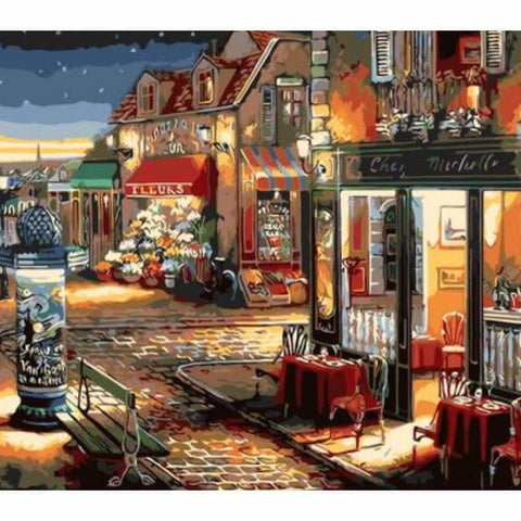 Landscape Town Diy Paint By Numbers Kits ZXQ078 - NEEDLEWORK KITS