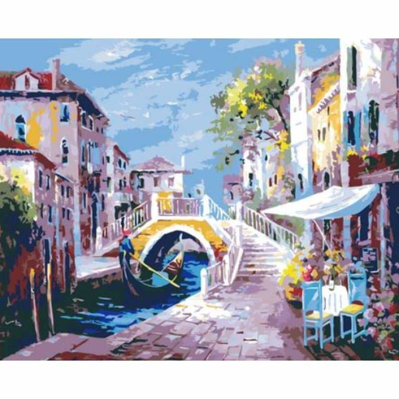 Landscape Town Diy Paint By Numbers Kits ZXQ2829 - NEEDLEWORK KITS