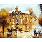 Landscape Town Street Diy Paint By Numbers WM-718 - NEEDLEWORK KITS