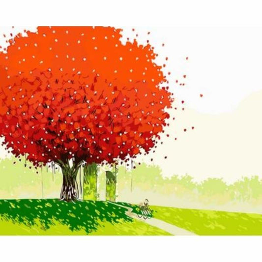 Landscape Tree Diy Paint By Numbers Kits ZXQ467 - NEEDLEWORK KITS