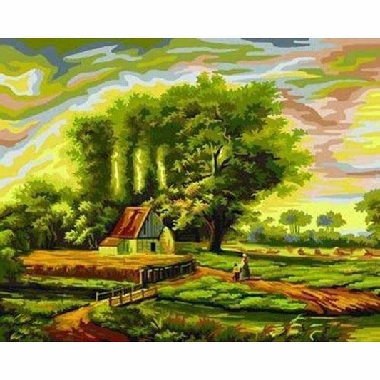 Landscape Village Paint By Numbers Kits ZXB02-30 - NEEDLEWORK KITS