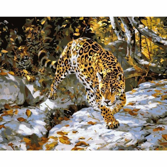 Leopard Diy Paint By Numbers Kits WM-179 - NEEDLEWORK KITS