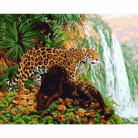 Leopard Diy Paint By Numbers Kits WM-525 - NEEDLEWORK KITS