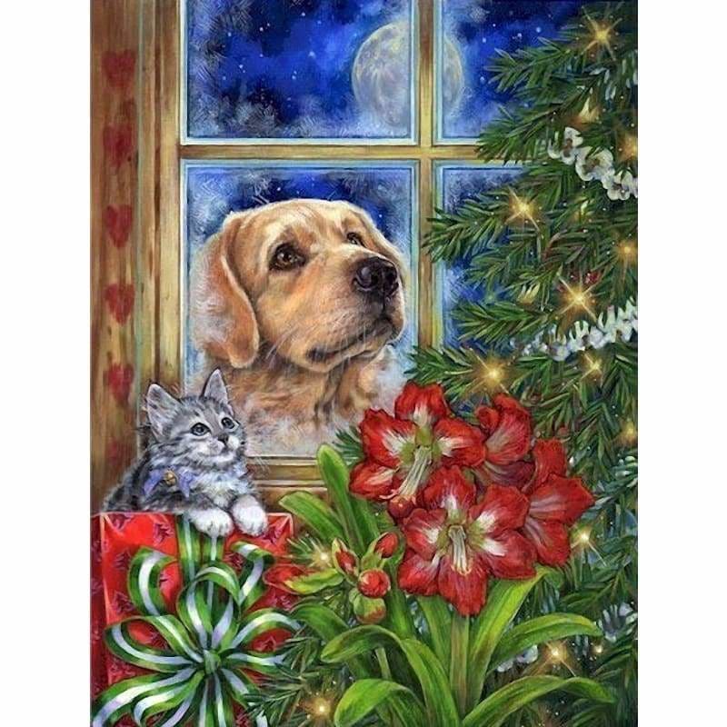 Lovely Dog Diy Paint By Numbers Kits VM95937 - NEEDLEWORK KITS
